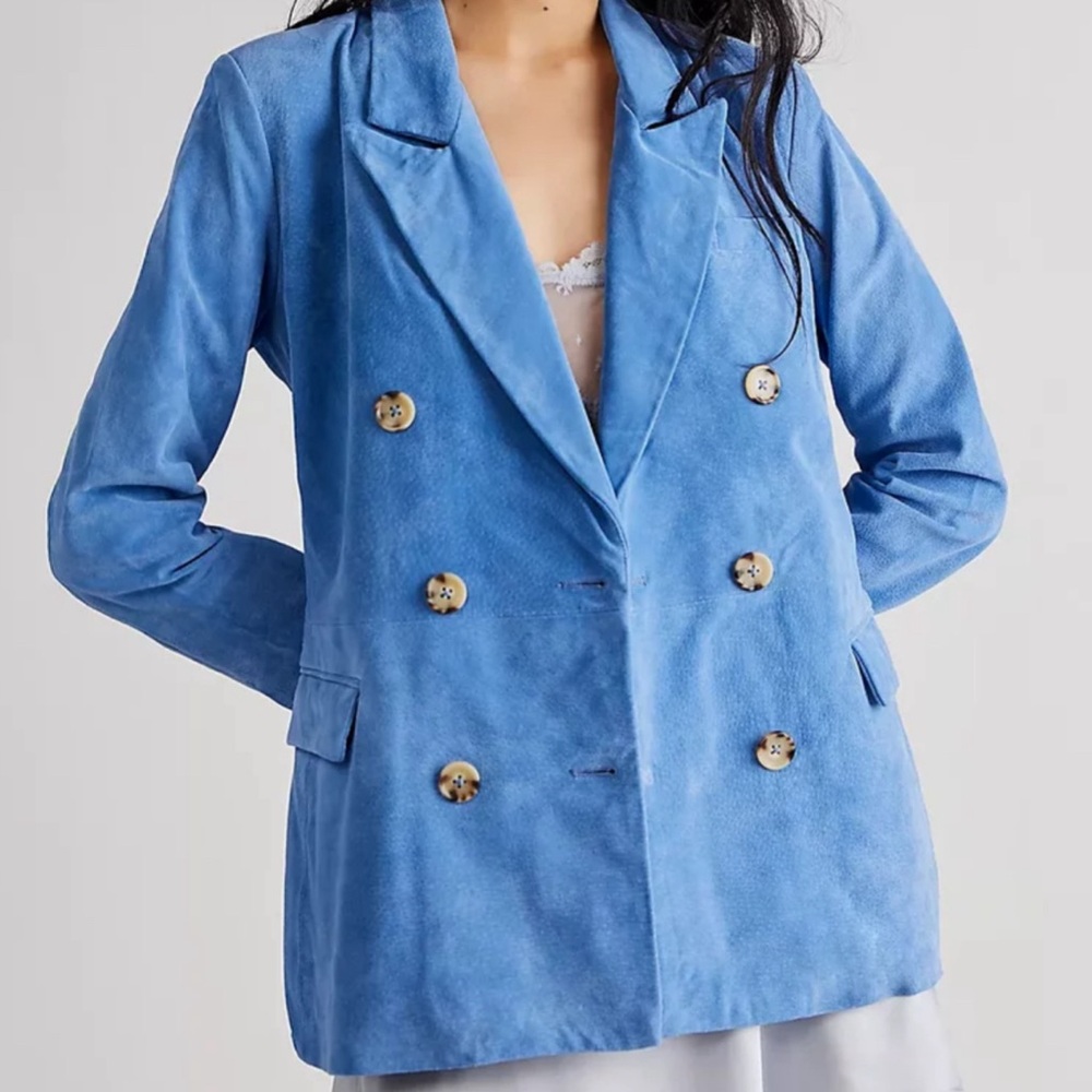 NWT Free People Suede Blazer Riviera